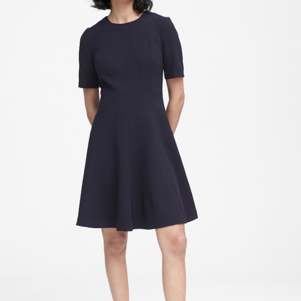 Banana republic Paneled Fit-and-Flare Dress